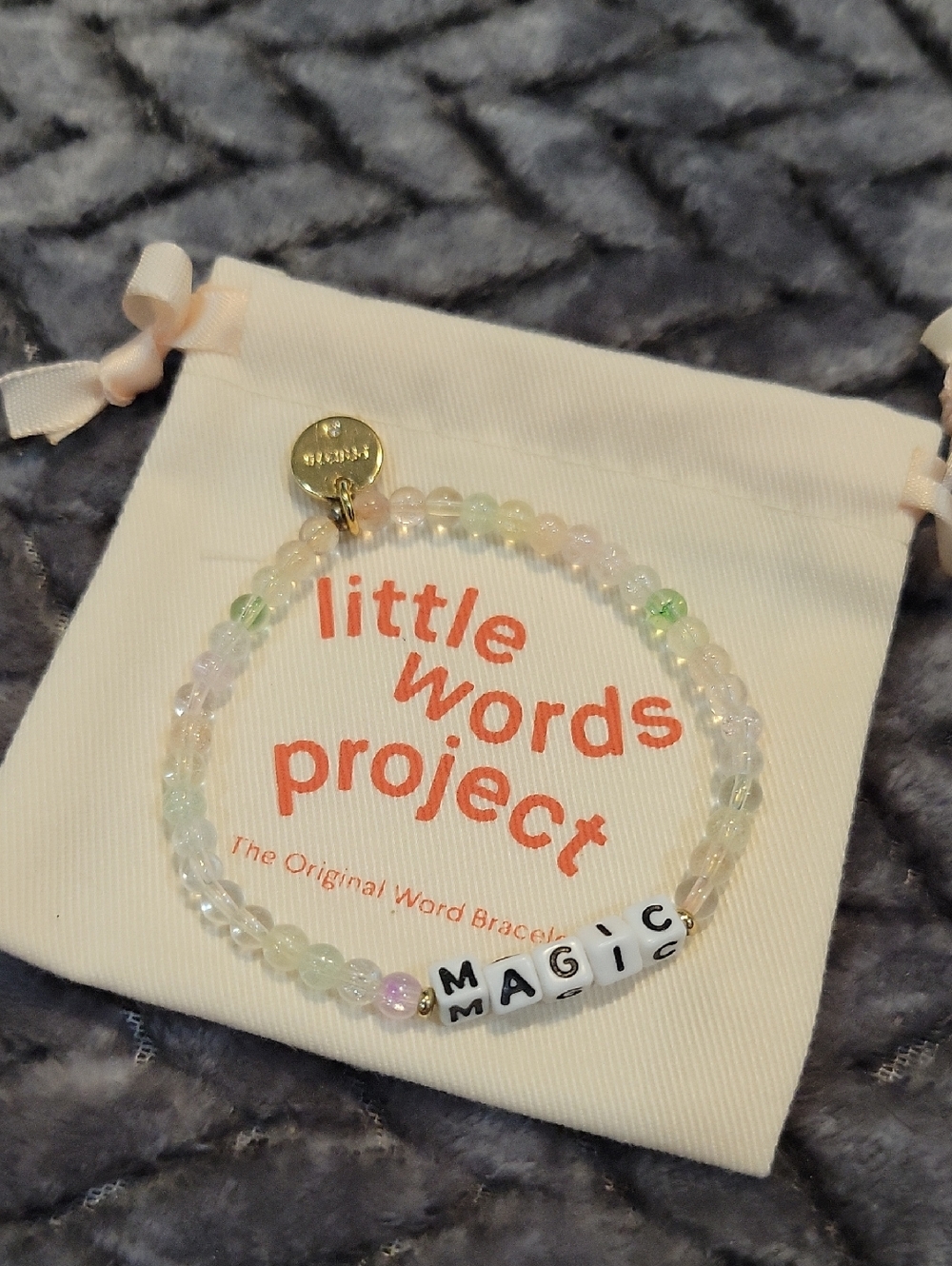 Little Words Project Pastel 'Magic' Bead Bracelet with Gold Accent